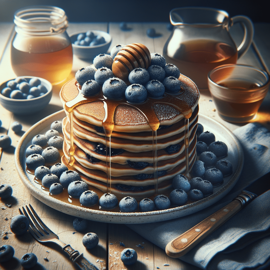 Blueberry Honey Pancakes