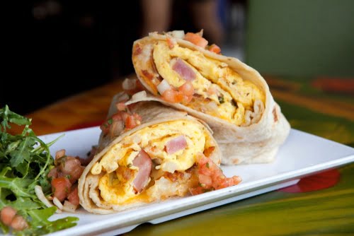 Spicy Ham & Egg Breakfast Burritos Extravaganza!