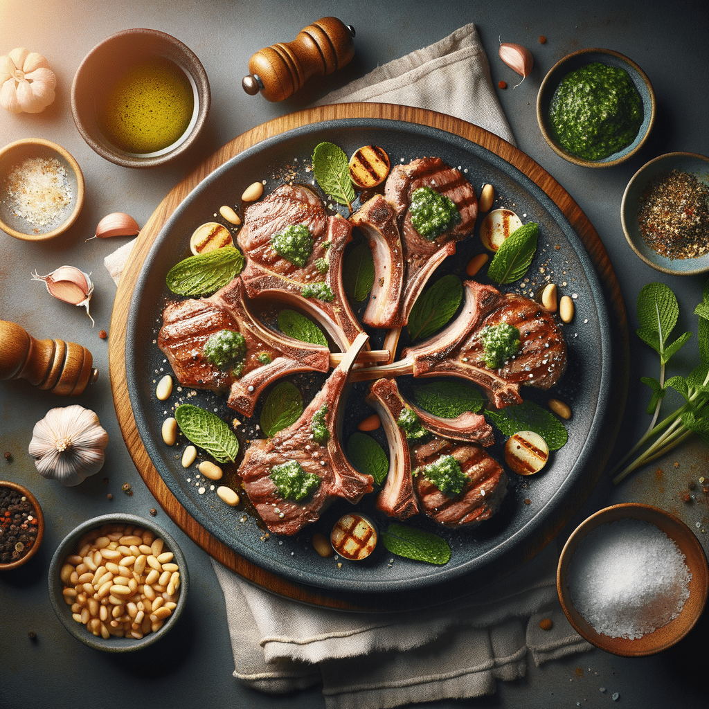 Ultimate Grilled Lamb Chops with Mint Pesto