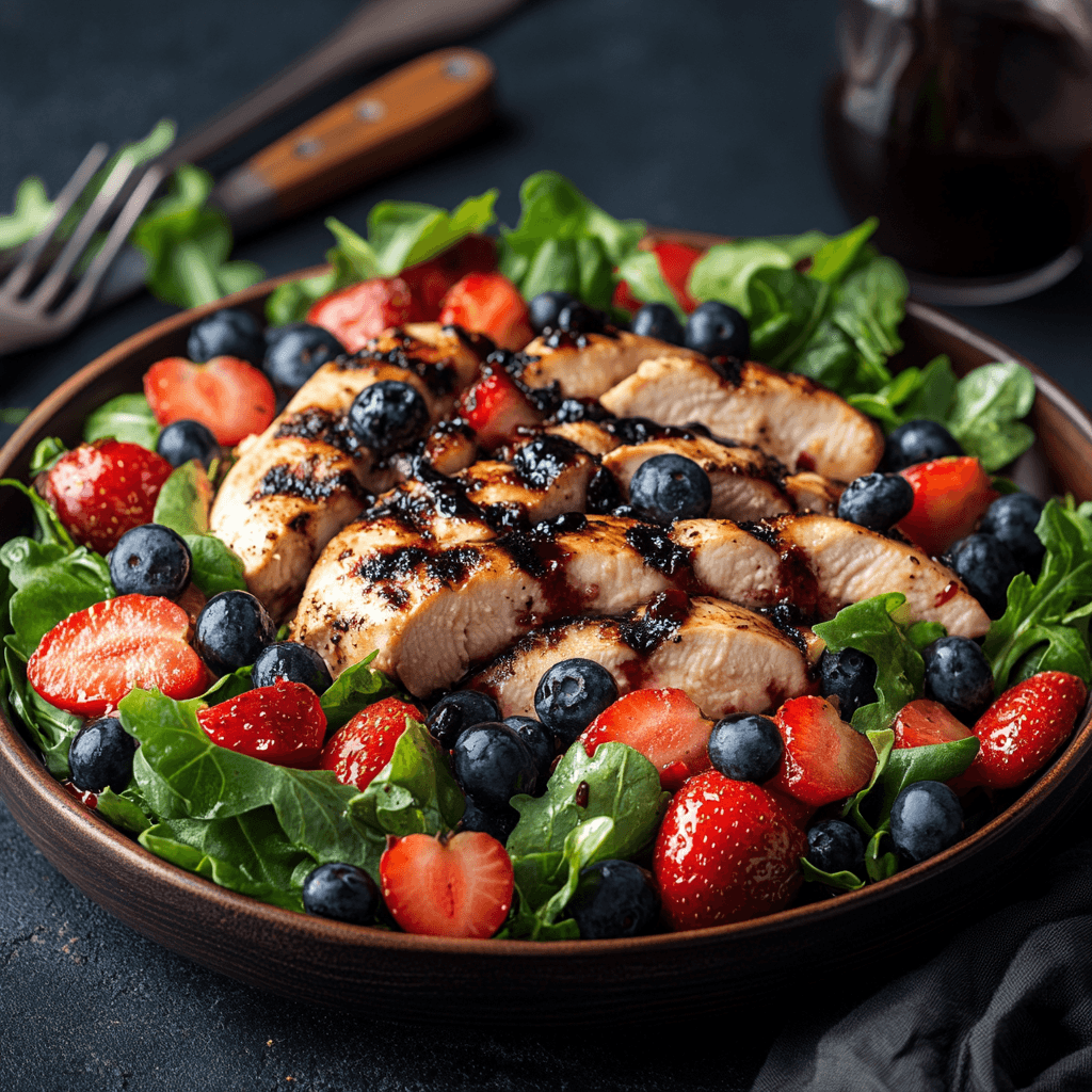 Grilled Chicken Salad with Berry Vinaigrette