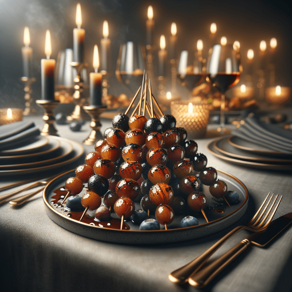 Sweet and Savory Broiled Grape Skewers with a Touch of Balsamic