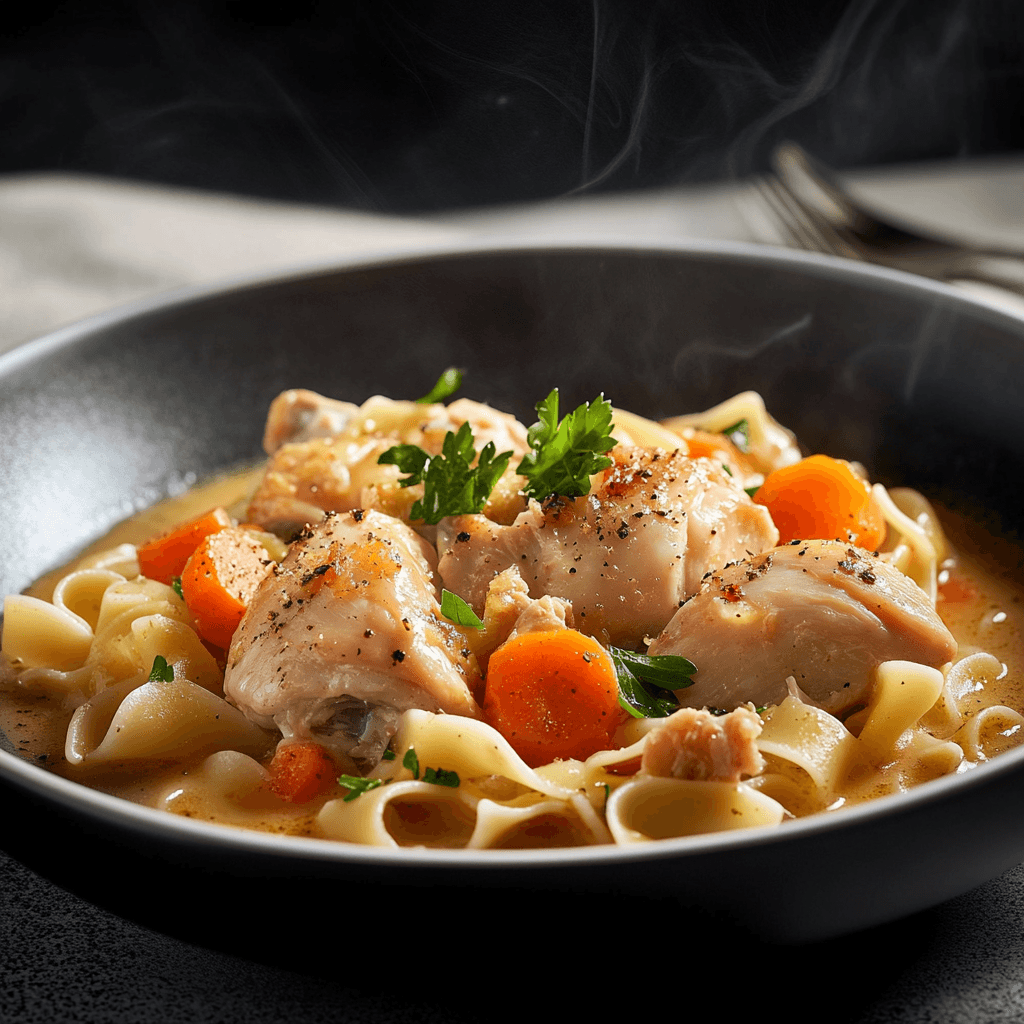 Savory Slow-Cooker Chicken and Noodle Delight