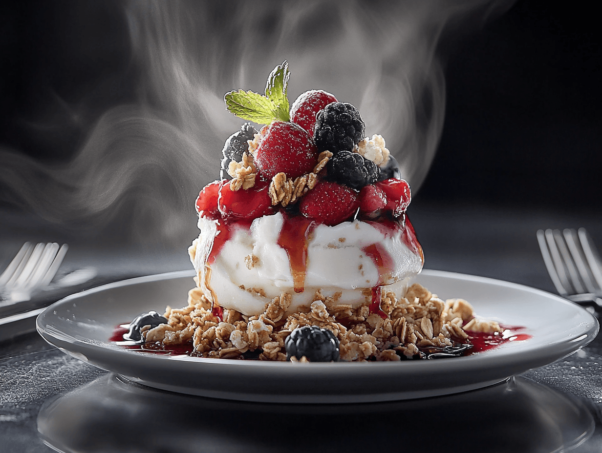 Irresistible Berry and Granola Yogurt Parfait with Honey Drizzle